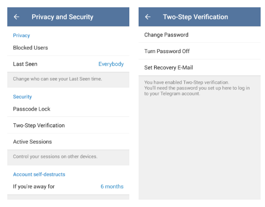 Telegram应用更新了活动会话和两步验证功能！(图2)