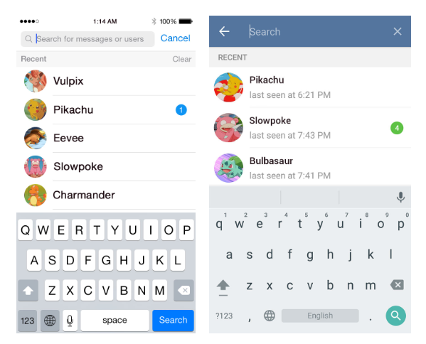 Telegram共享链接和最近搜索功能的应用！(图2)