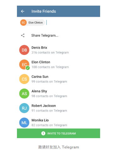 Telegram 4.3 版本开始增加了更佳的回复、贴纸和邀请函功能(图5) Telegram 4.3 版本开始增加了更佳的回复、贴纸和邀请函功能(图5)