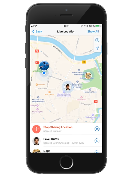 Telegram 4.4开始实时位置、媒体播放器和语言(图2) Telegram 4.4开始实时位置、媒体播放器和语言(图2)