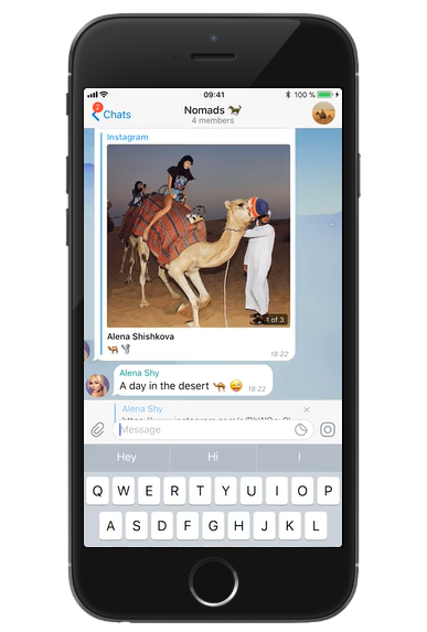 iOS版 Telegram 4.7新增了主题、多账户及更多等功能！(图4)