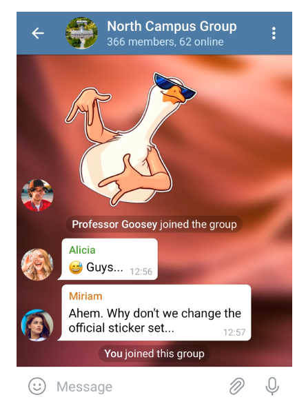 简化了在 Telegram 上交换联系信息的操作(图7)