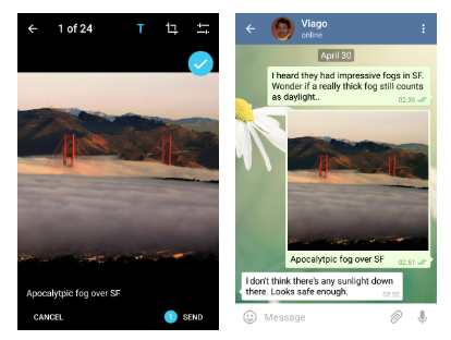 Telegram安卓和iOS应用程序添加地点、说明文字及其他功能!(图2) Telegram安卓和iOS应用程序添加地点、说明文字及其他功能!(图2)
