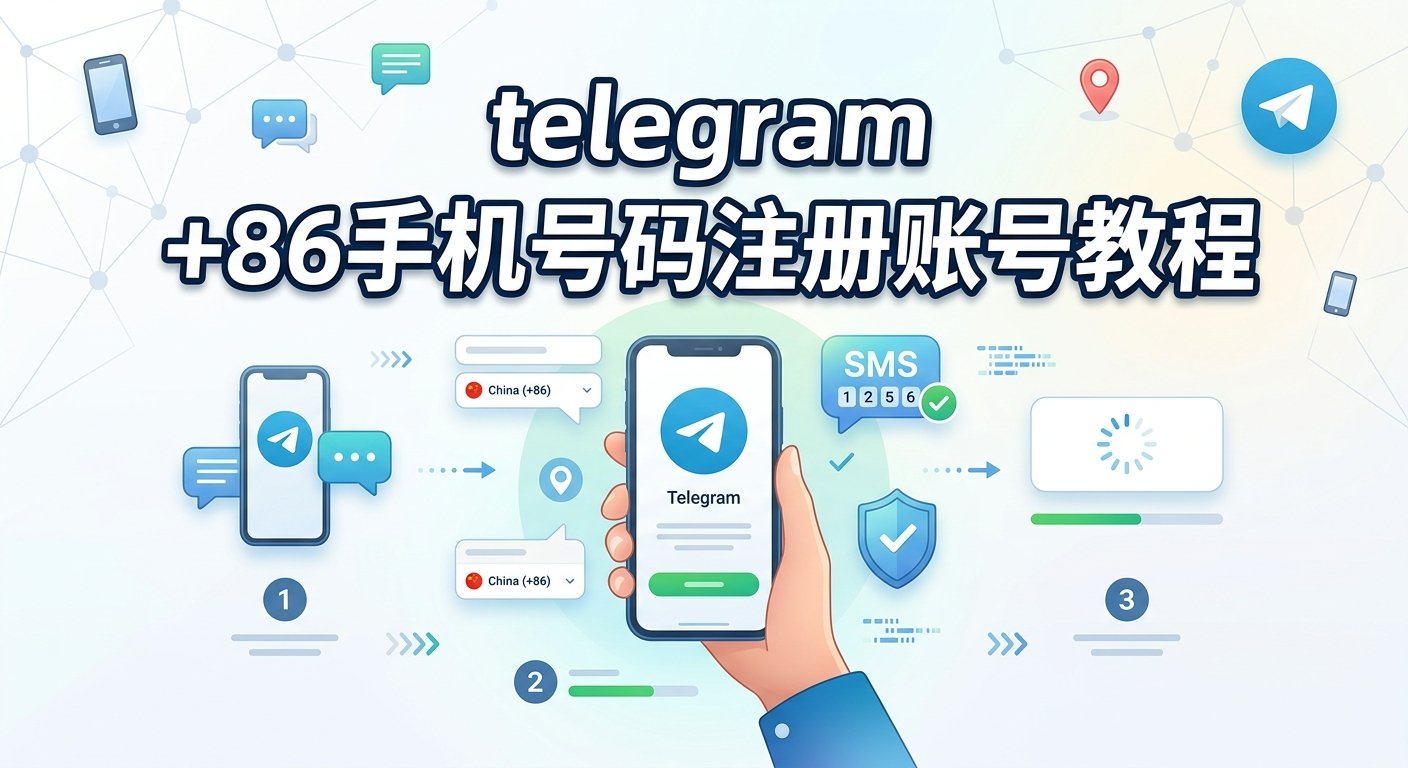 telegram +86手机号码注册账号教程封面图