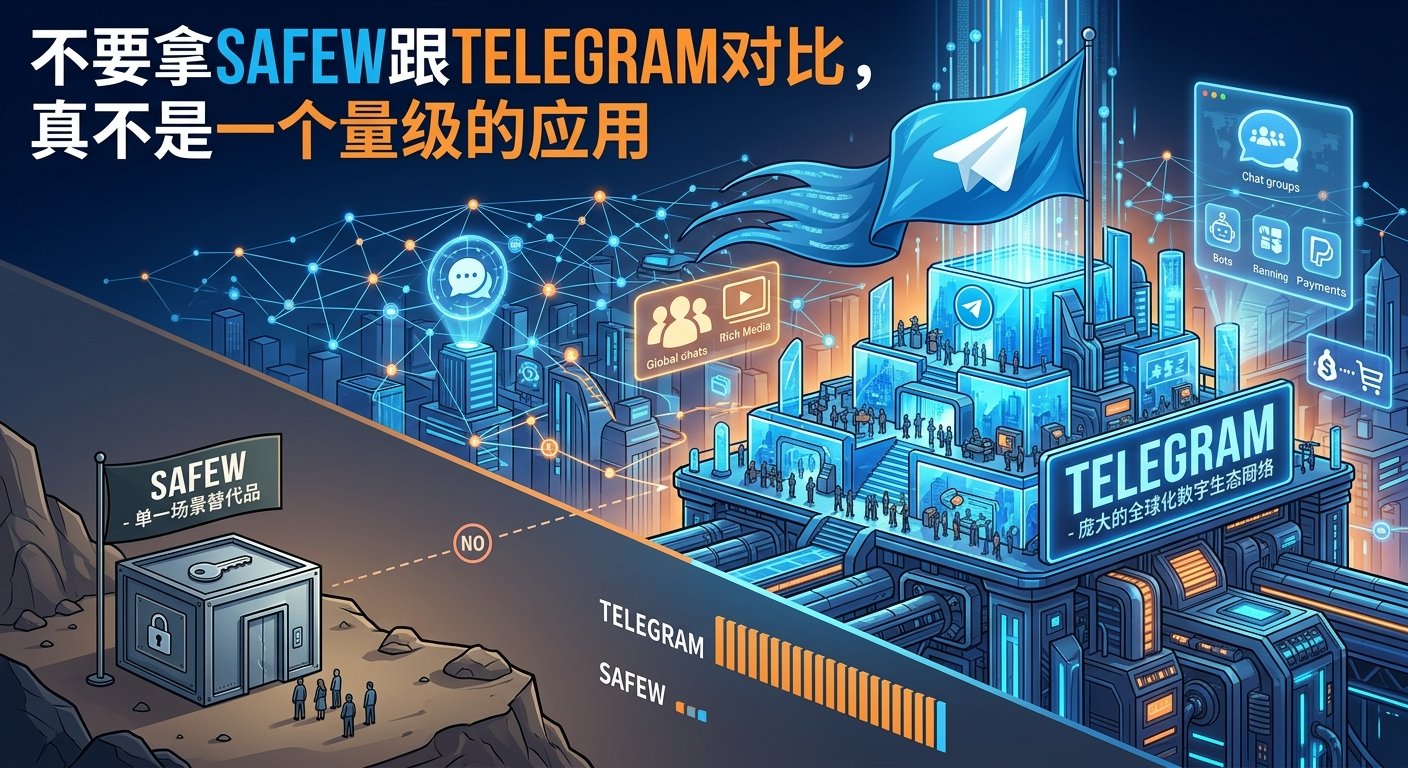 不要拿safew跟telegram对比，真不是一个量级的应用封面图